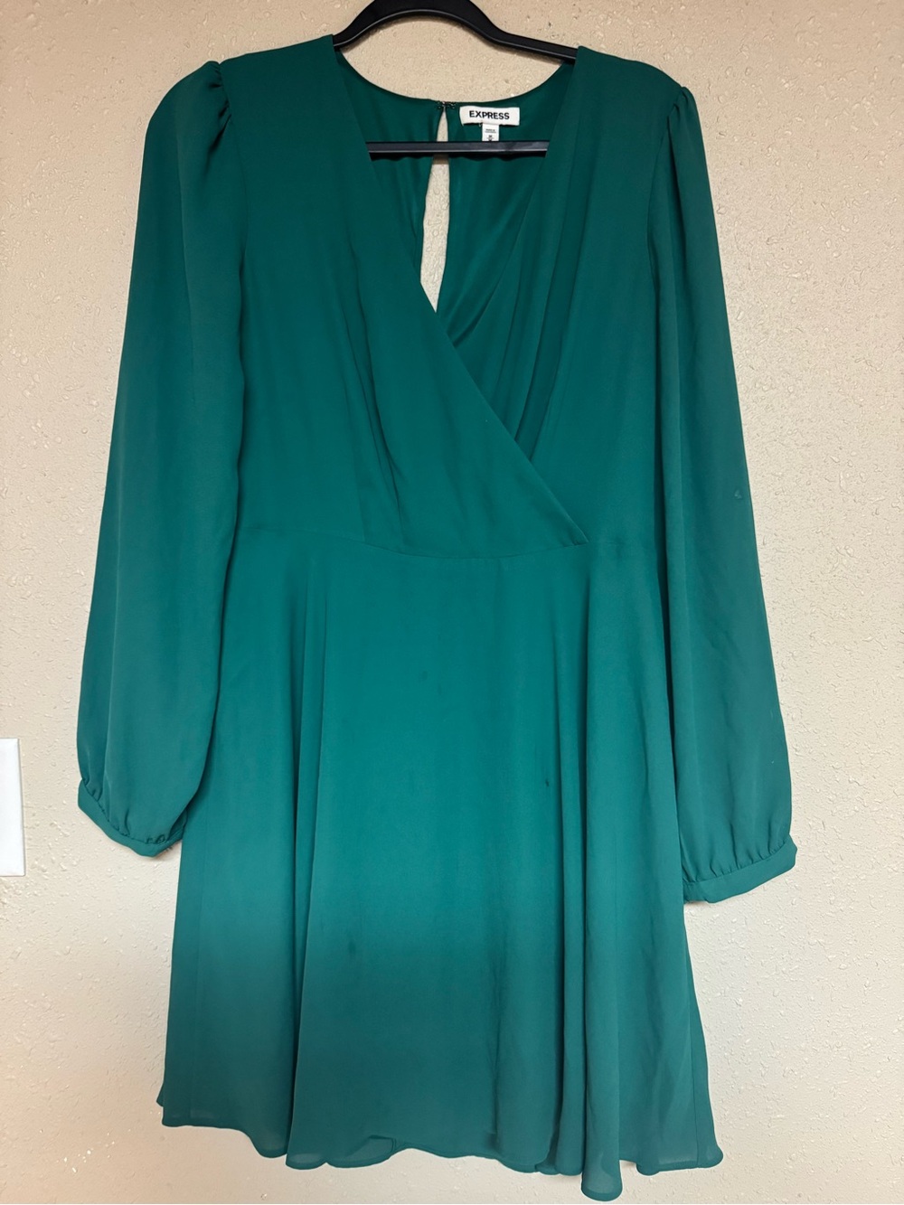 Express Teal Green Long-Sleeve Mini‎ Dress